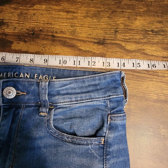 American Eagle Jeans 4 R Jegging Next Level Stretch Hi Rise Medium Light Wash - Picture 7 of 11